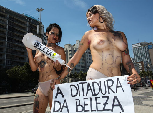 Feministas brasileras protestaron contra la 
